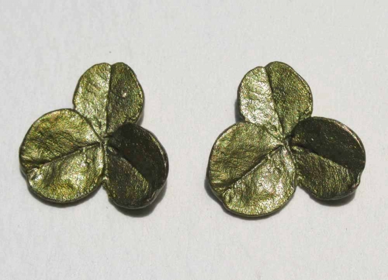 3 Leaf Clover Post Earrings
